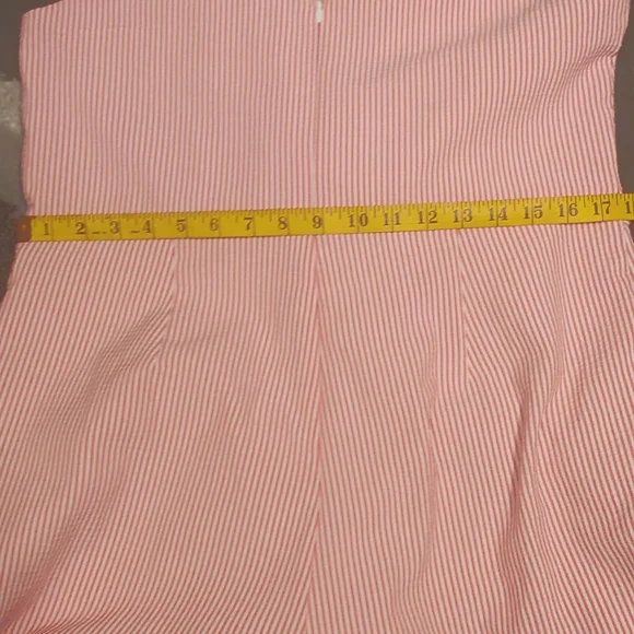 Sugar + Lips Jumpsuit size XL Red or Dark Pink and White Stripes - Picture 7 of 16